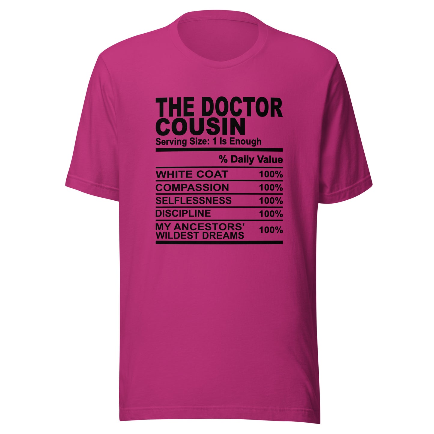 THE DOCTOR COUSIN - 4XL - Unisex T-Shirt (black print)
