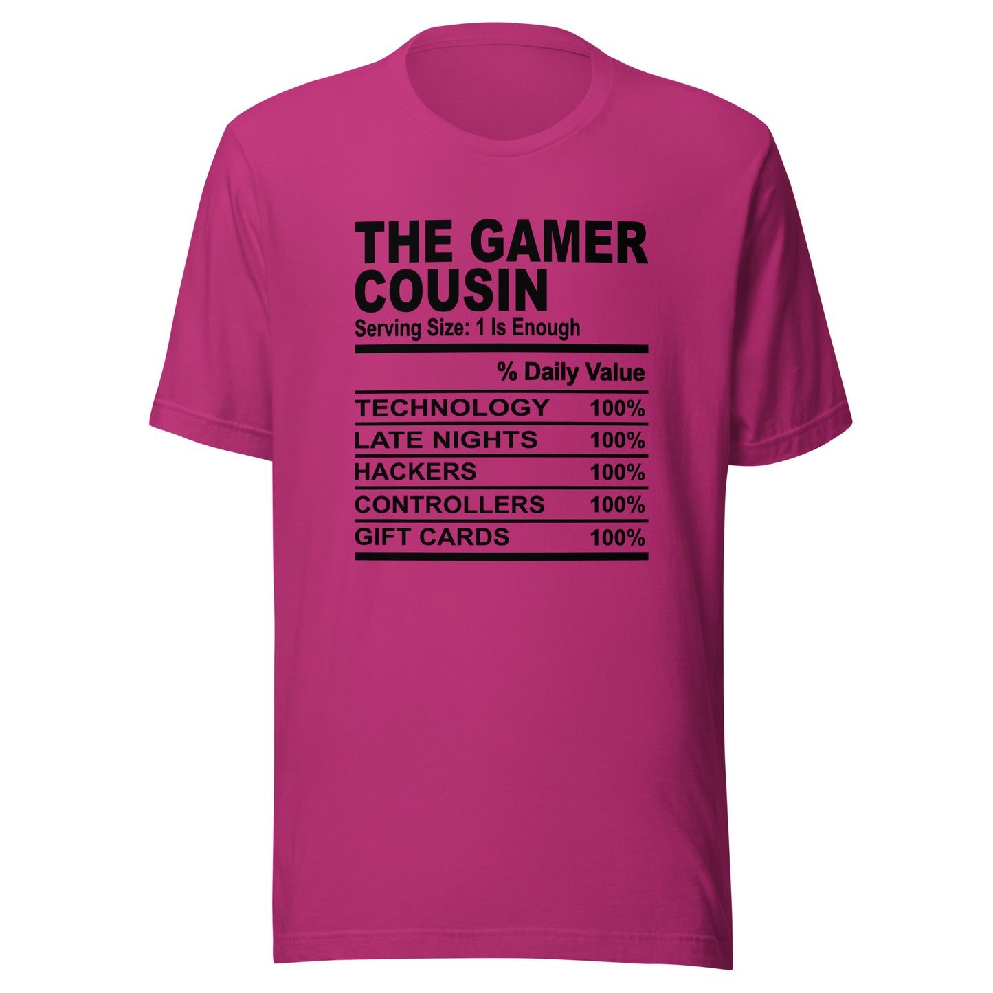 THE GAMER COUSIN - 4XL - Unisex T-Shirt (black print)