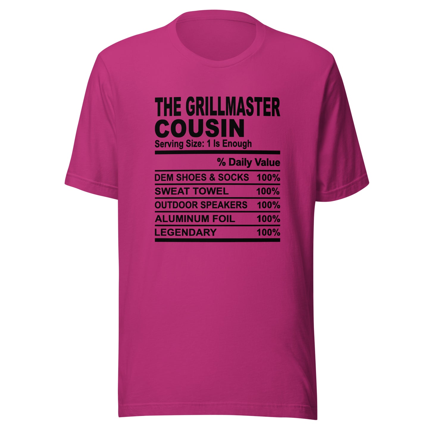 THE GRILLMASTER COUSIN - 4XL - Unisex T-Shirt (black print)