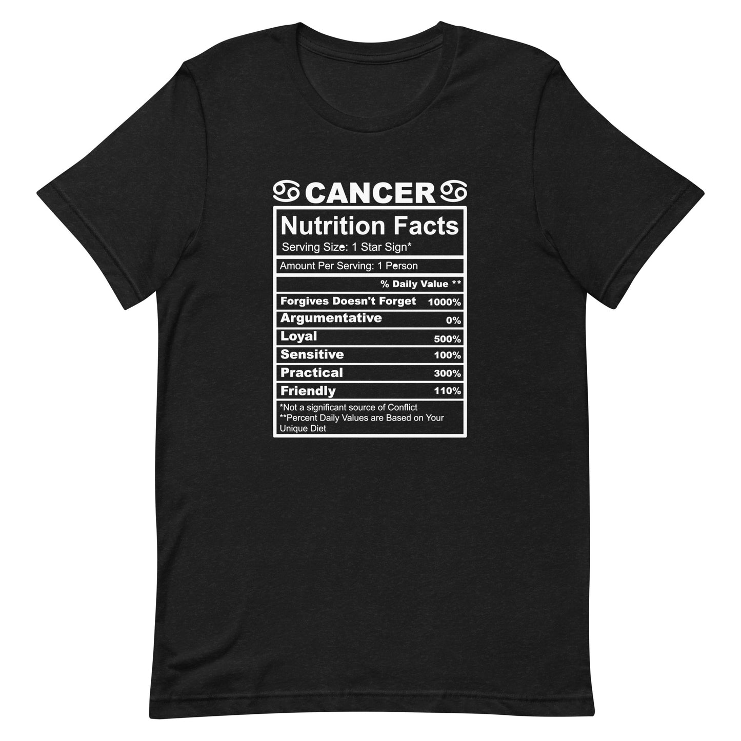 CANCER - 2XL-3XL - Unisex T-Shirt (white letters)