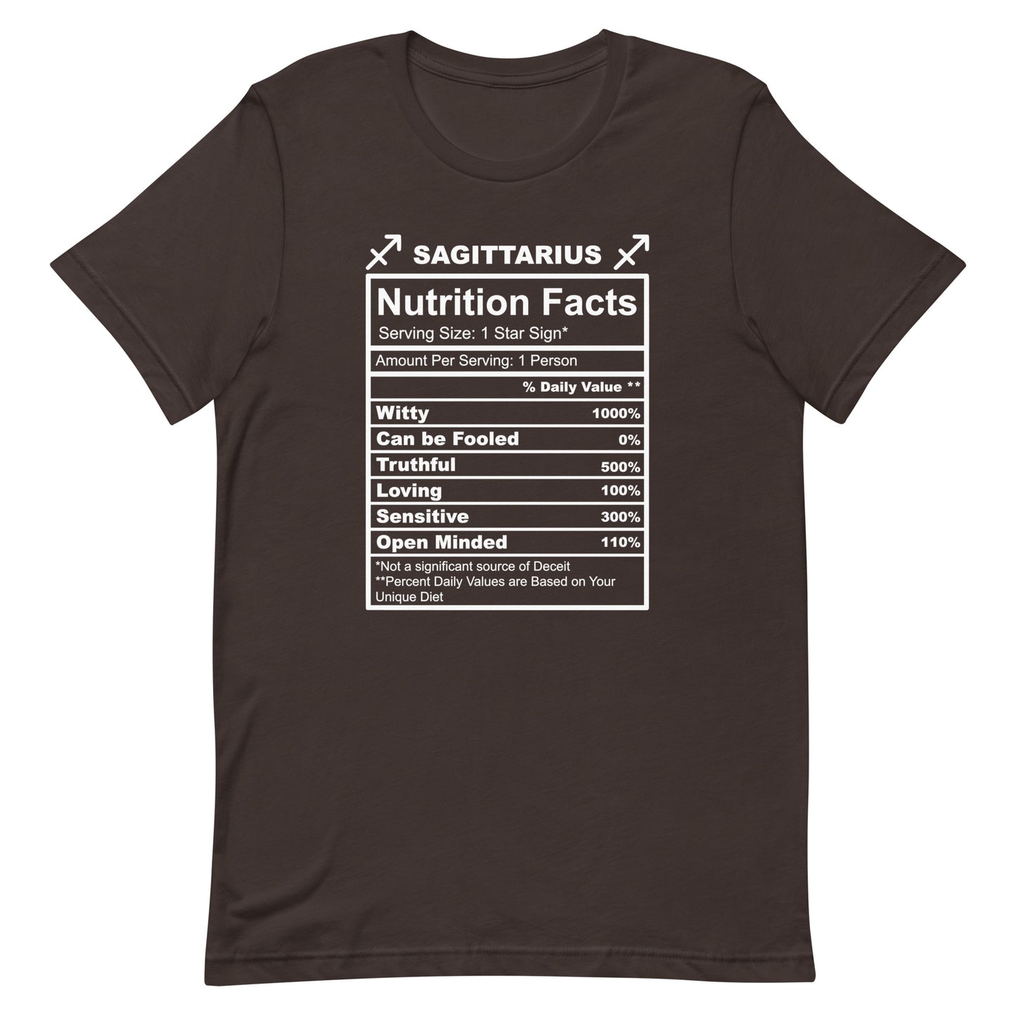 SAGITTARUIS -2XL-3XL - Unisex T-Shirt (white letters)