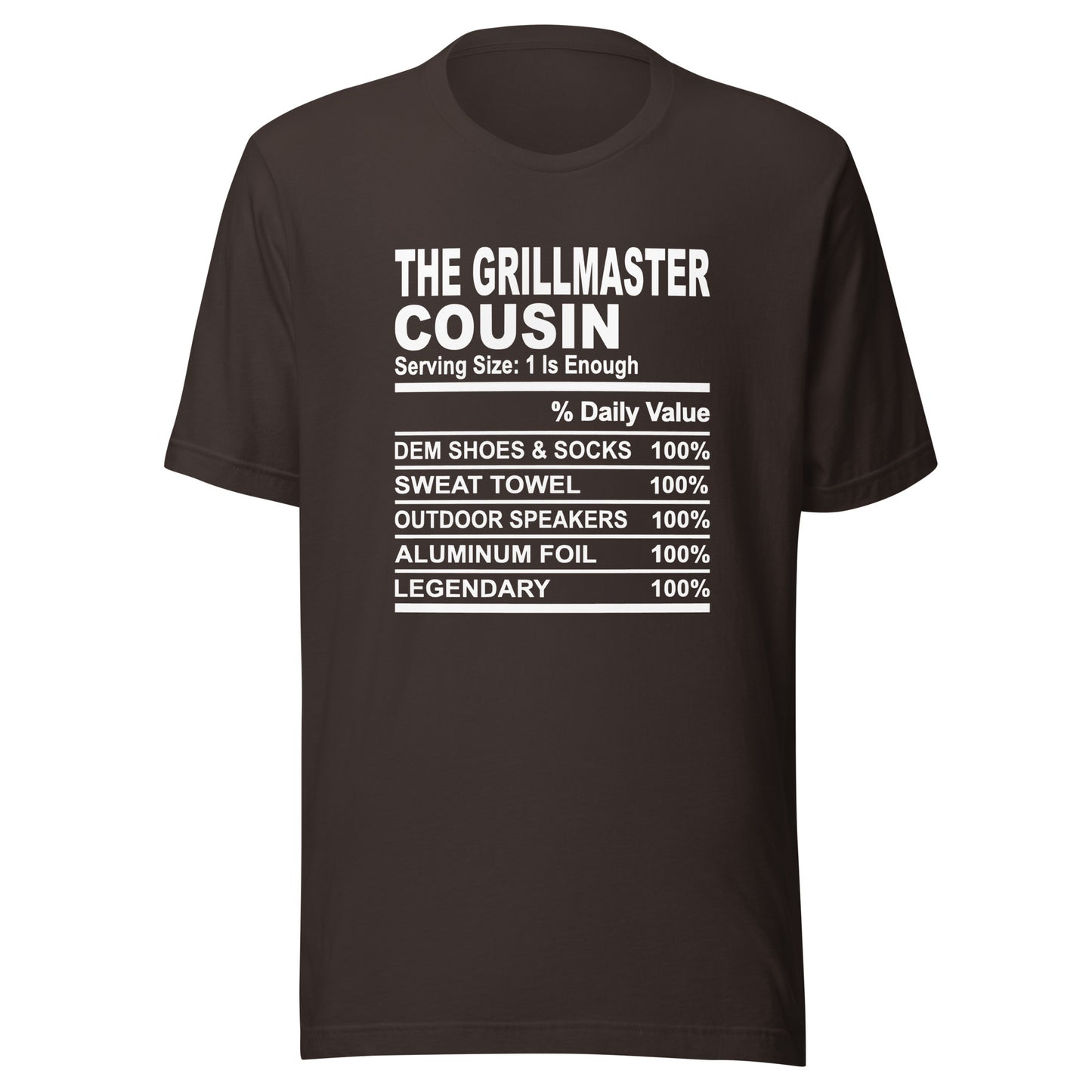 THE GRILLMASTER COUSIN - 2XL-3XL - Unisex T-Shirt (white print)