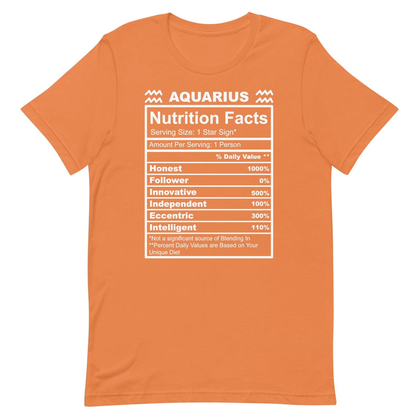 AQUARIUS - XS - Unisex T-Shirt (white letters)