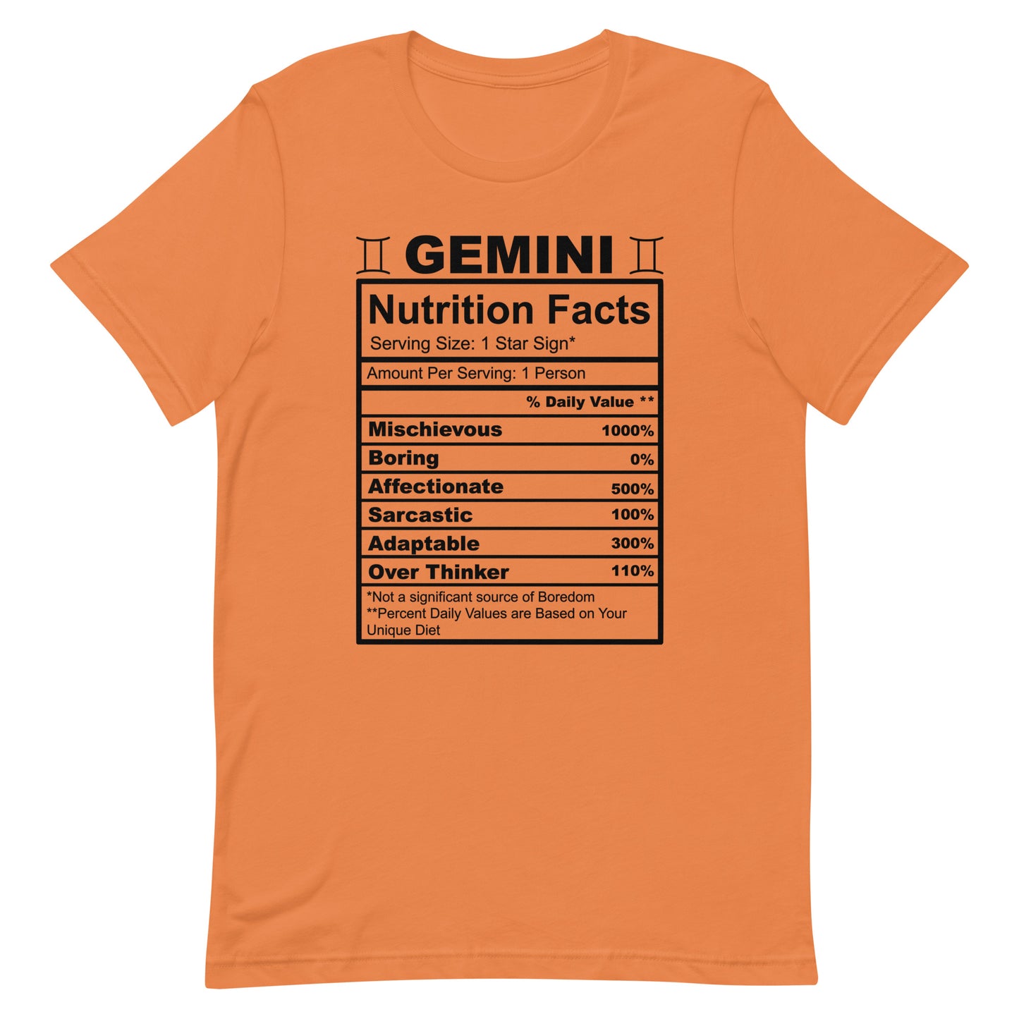 GEMINI - XS - Unisex T-Shirt (black letters)