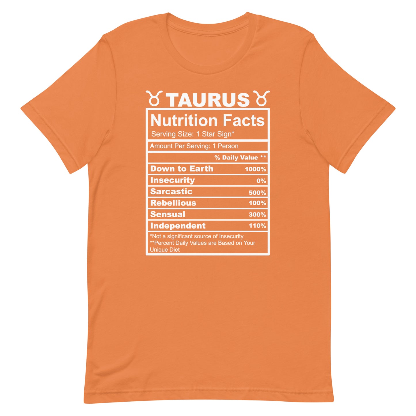 TAURUS - 2XL-3XL - Unisex T-Shirt (white letters)