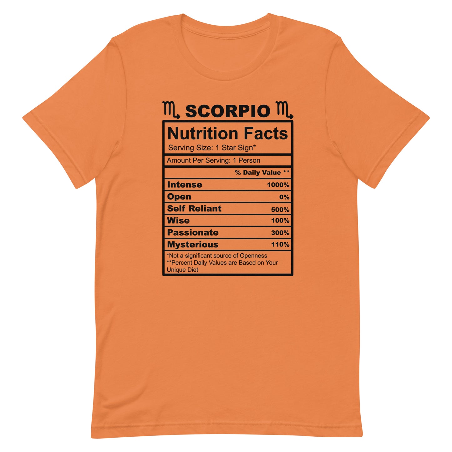 SCORPIO - XS - Unisex T-Shirt (black letters)