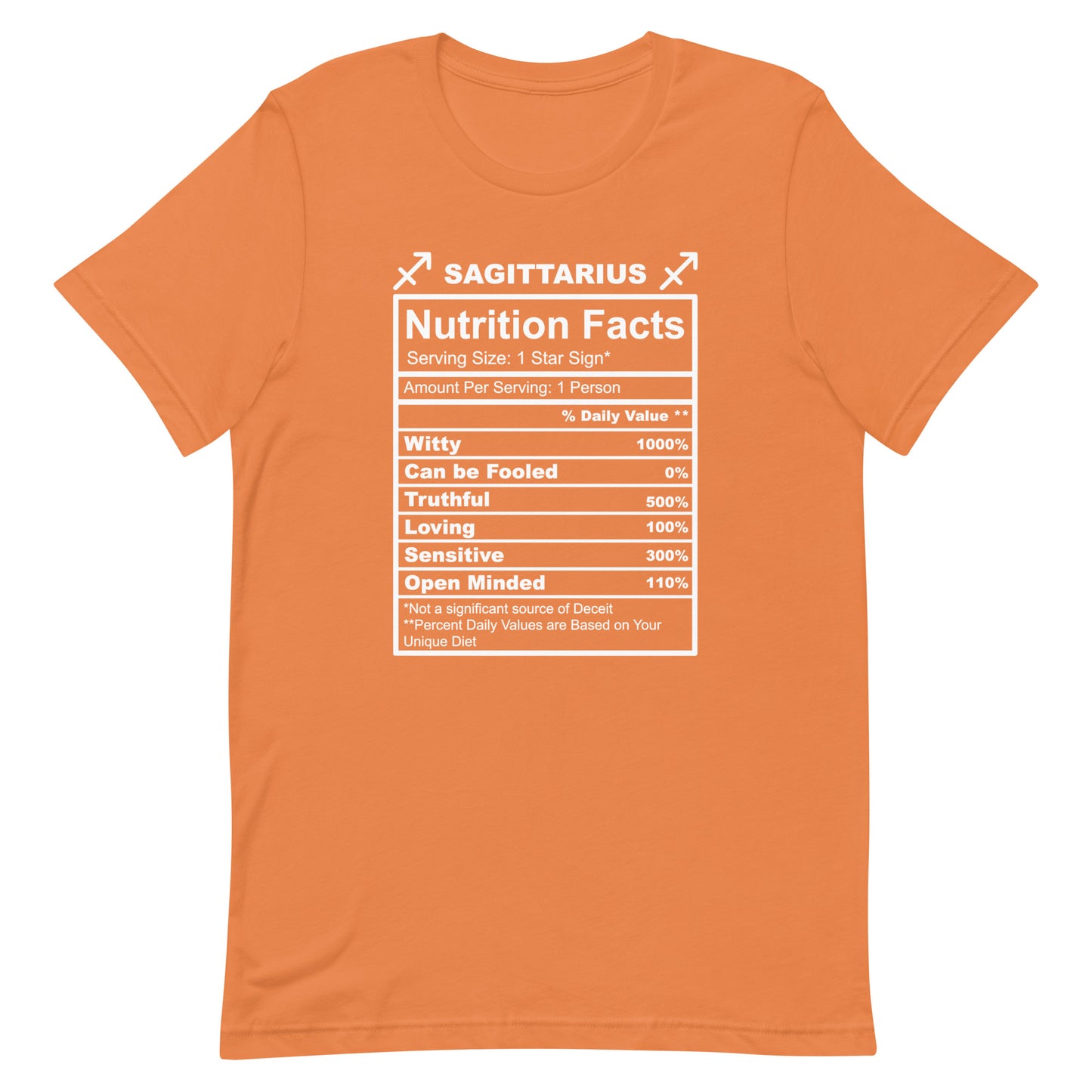 SAGITTARUIS -2XL-3XL - Unisex T-Shirt (white letters)