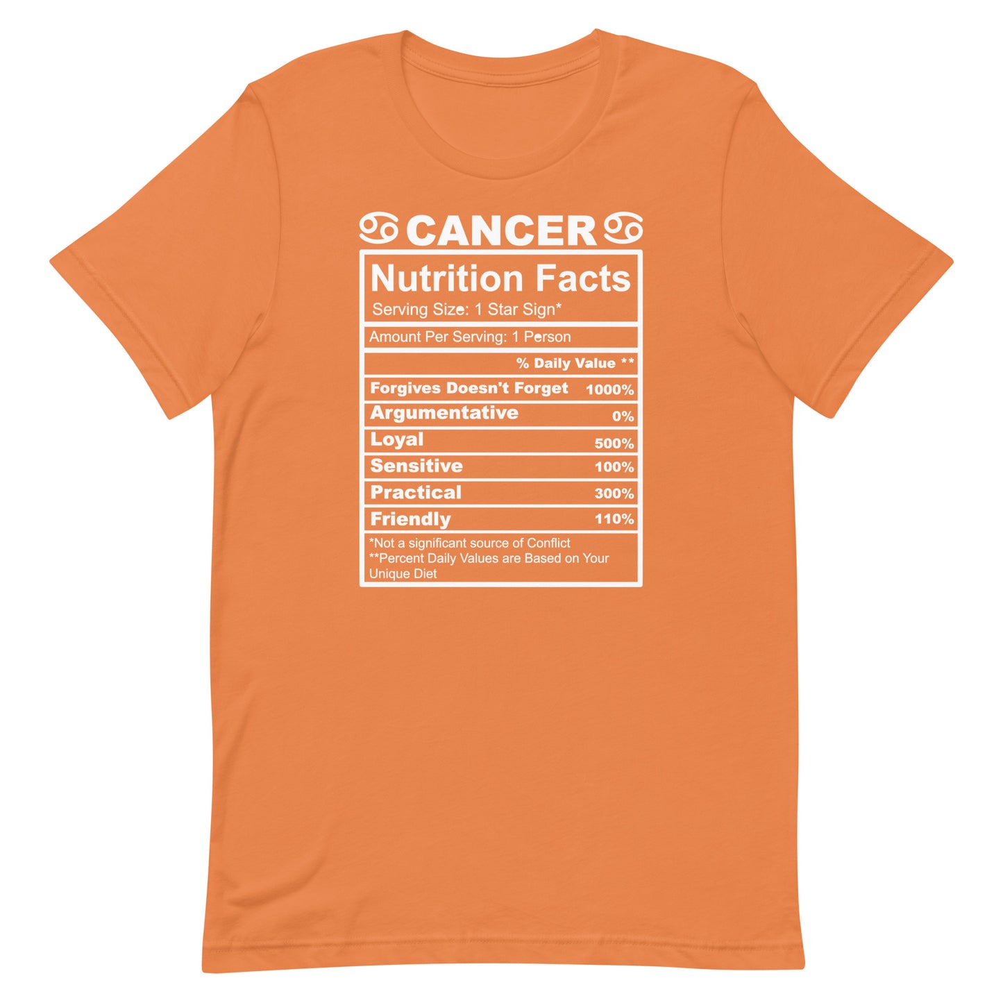 CANCER - XS - Unisex T-Shirt (white letters)