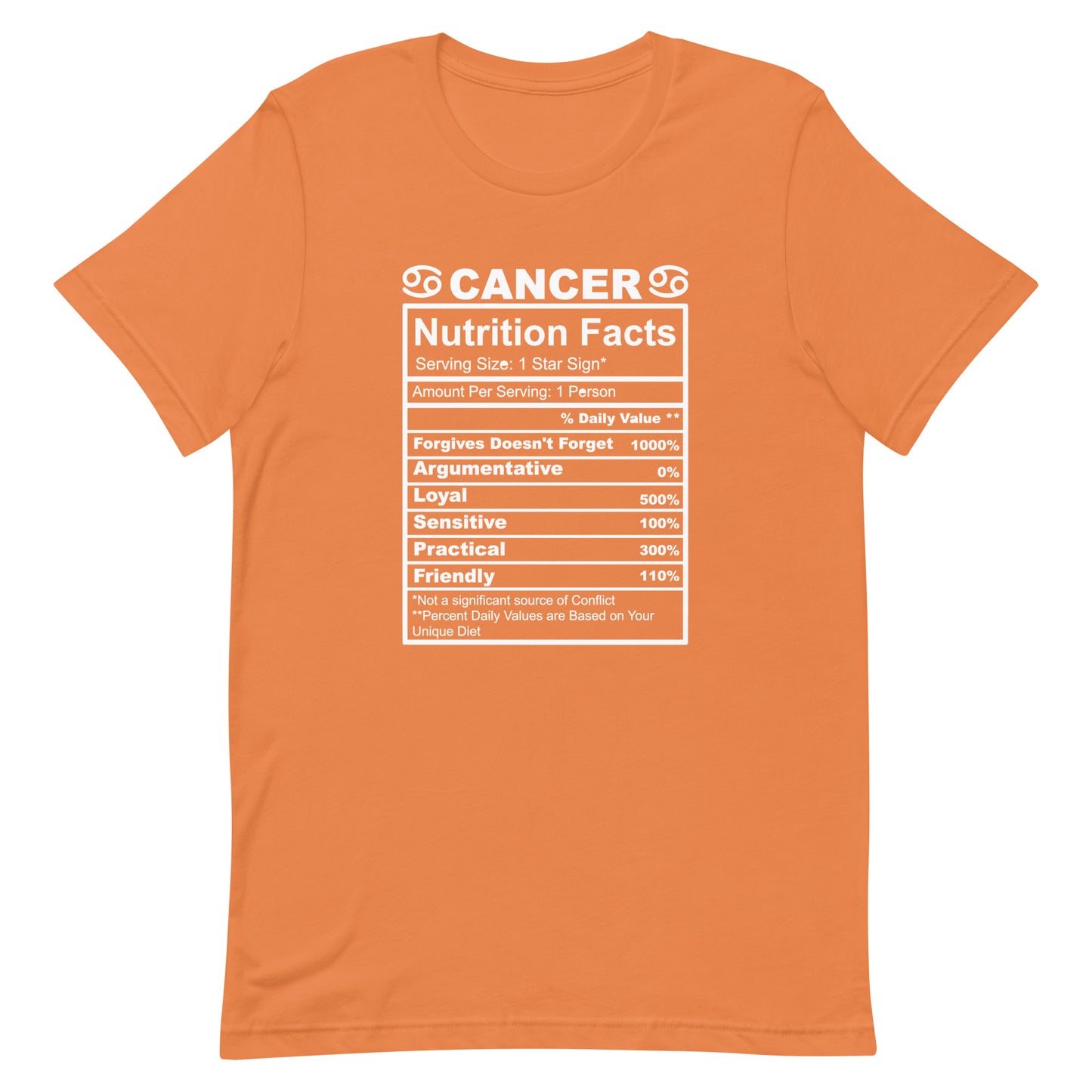 CANCER - 2XL-3XL - Unisex T-Shirt (white letters)