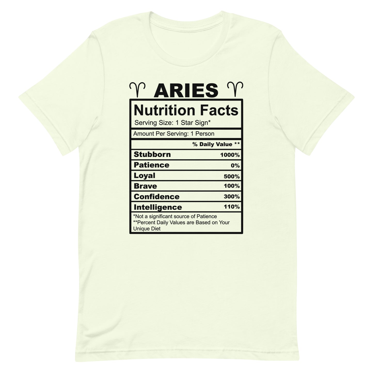 ARIES - XS - Unisex T-Shirt (black letters)