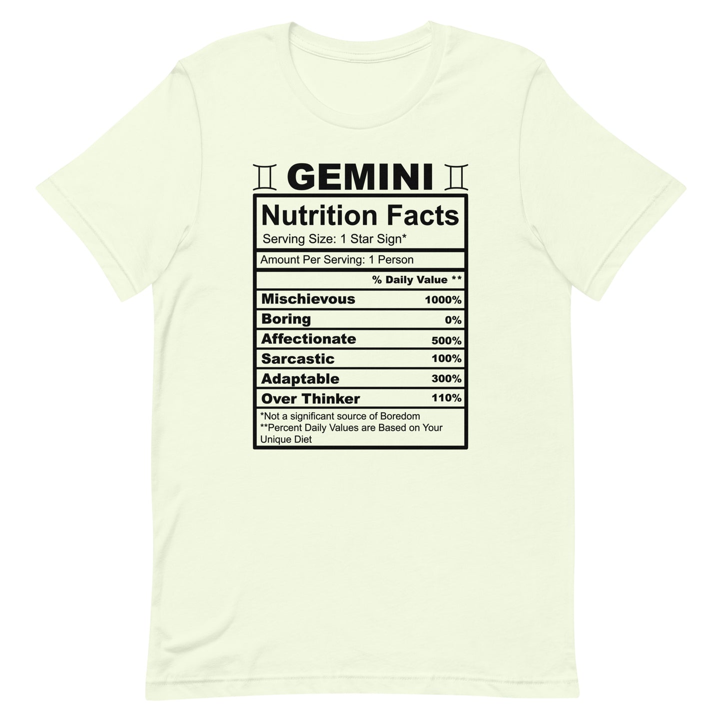 GEMINI - L-XL - Unisex T-Shirt (black letters)