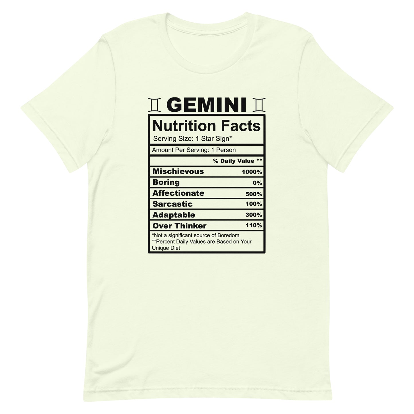 GEMINI - 2XL-3XL - Unisex T-Shirt (black letters)