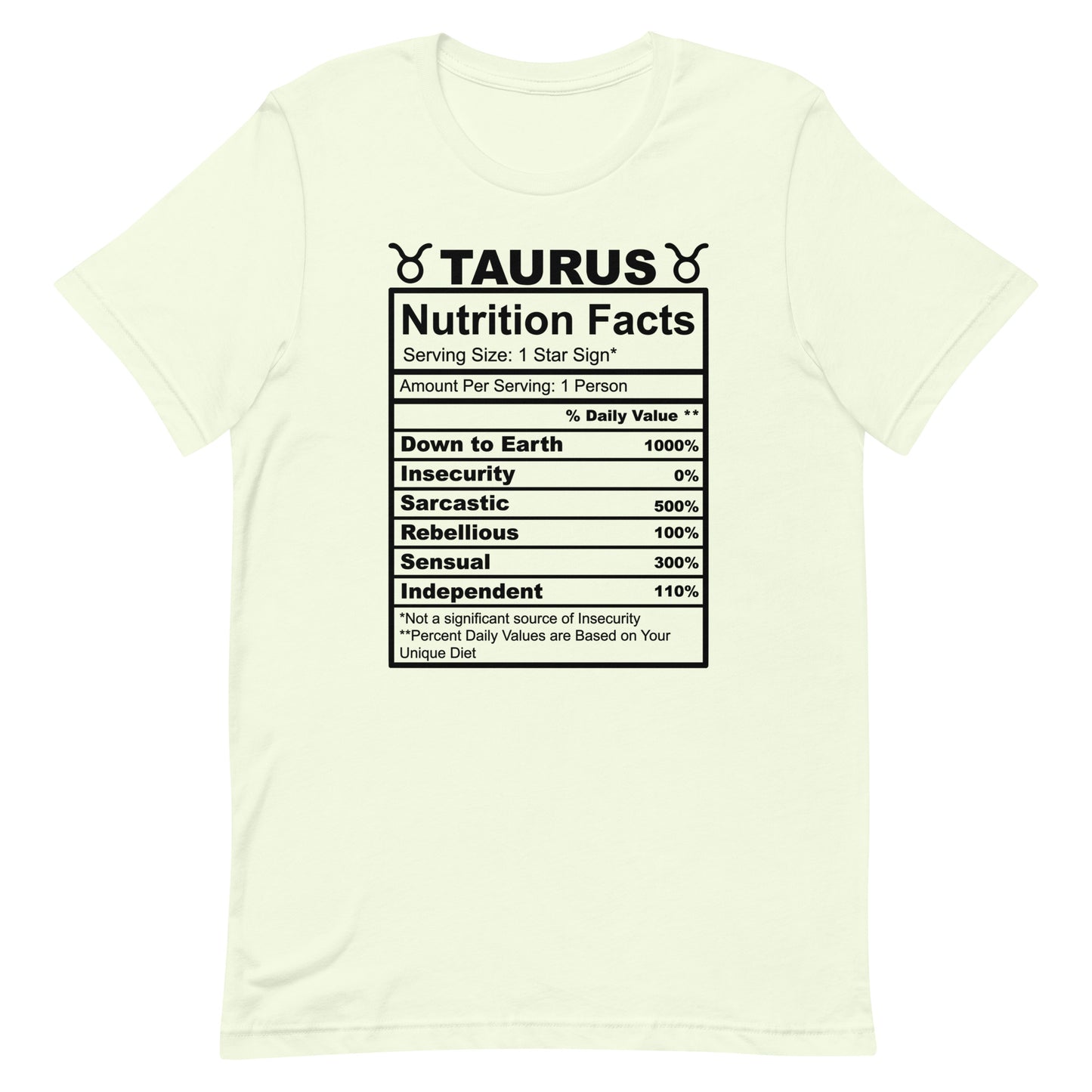 TAURUS - L-XL - Unisex T-Shirt (black letters)