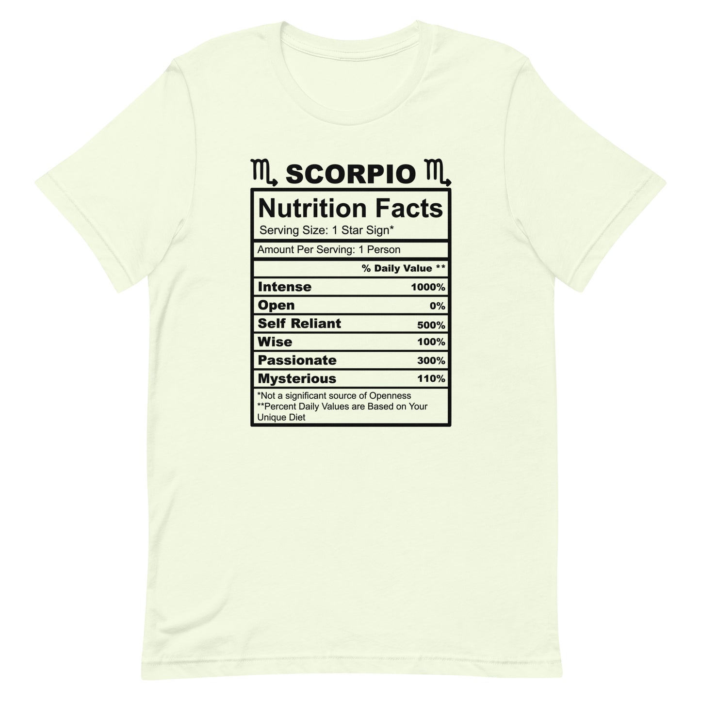 SCORPIO - S-M - Unisex T-Shirt (black letters)
