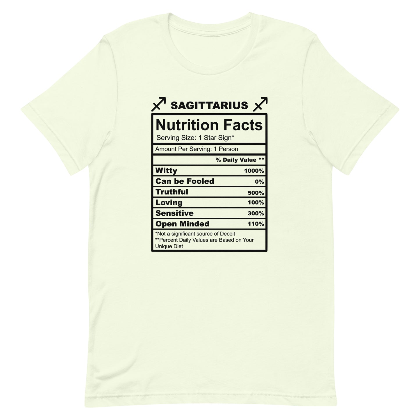 SAGITTARUIS - XS - Unisex T-Shirt (black letters)