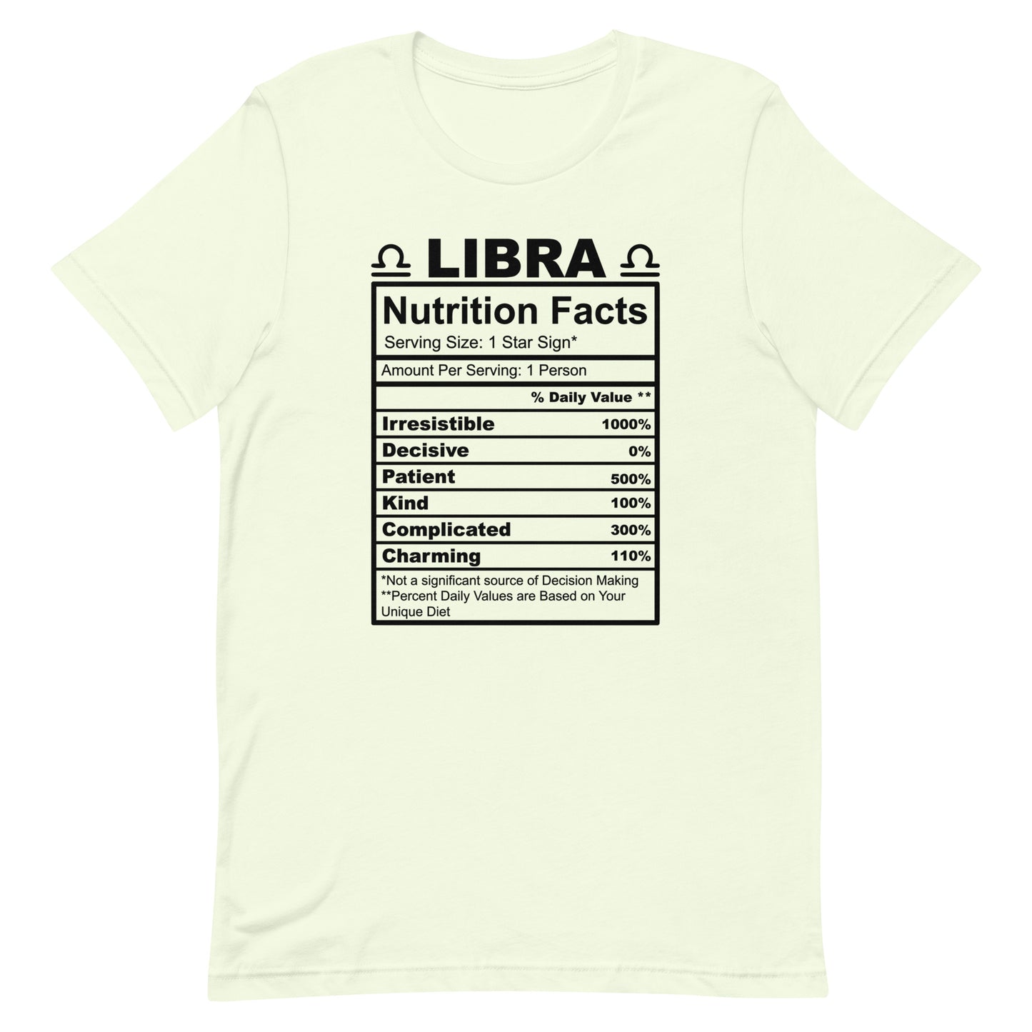 LIBRA - XS - Unisex T-Shirt (black letters)