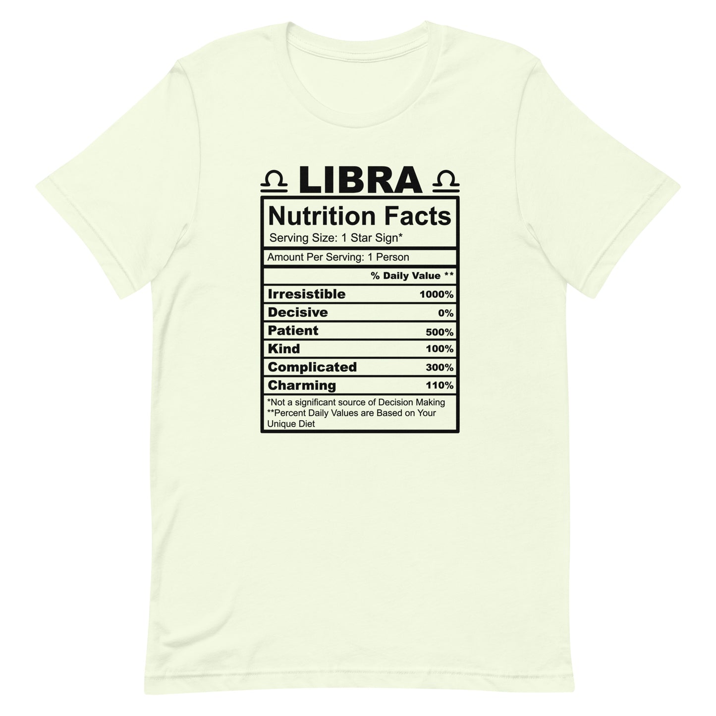LIBRA - S-M - Unisex T-Shirt (black letters)