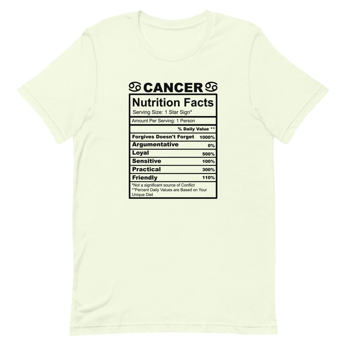 CANCER - 4XL-5XL - Unisex T-Shirt (black letters)
