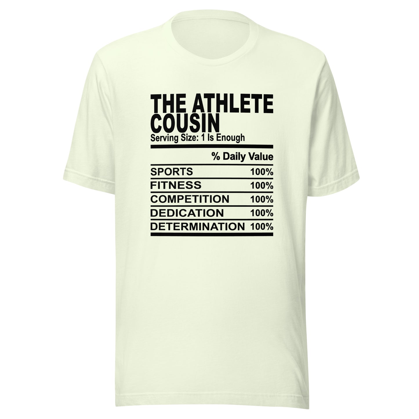 THE ATHLETIC COUSIN - S-M - Unisex T-Shirt (black print)