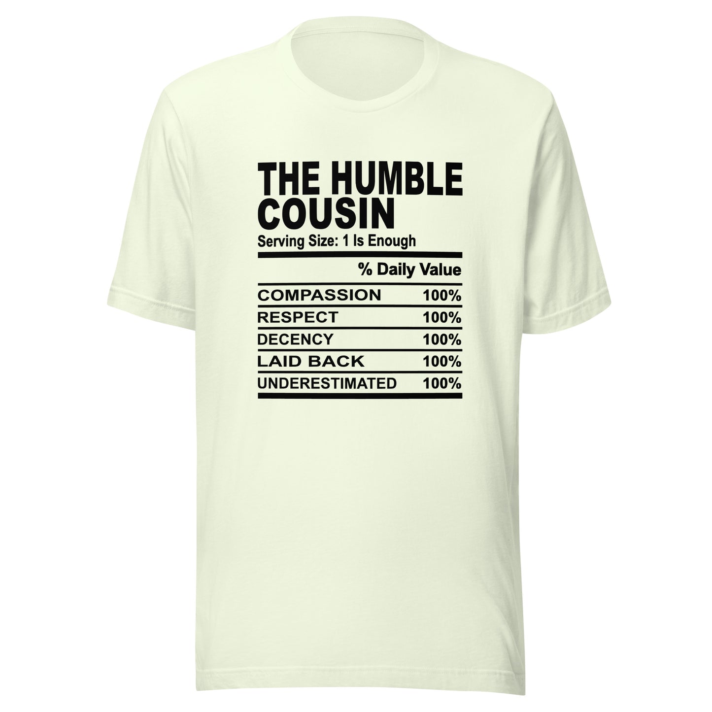 THE HUMBLE COUSIN - 4XL - Unisex T-Shirt (black print)