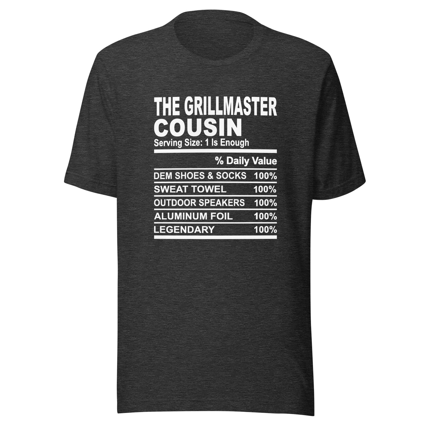 THE GRILLMASTER COUSIN - 2XL-3XL - Unisex T-Shirt (white print)