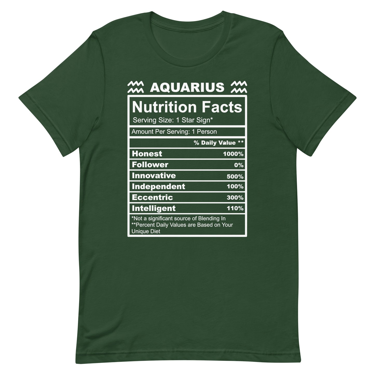 AQUARIUS - S-M - Unisex T-Shirt (white letters)