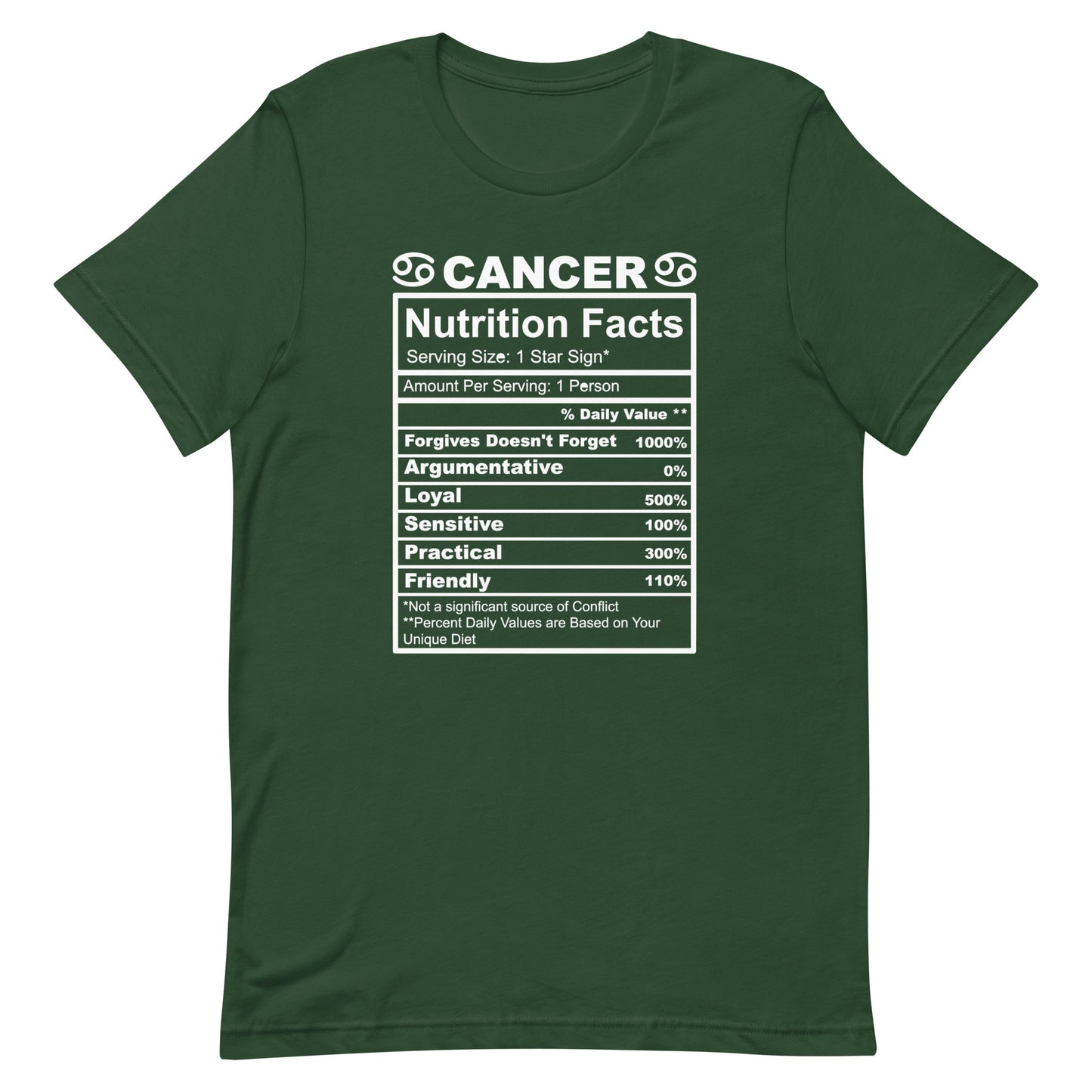 CANCER - S-M - Unisex T-Shirt (white letters)