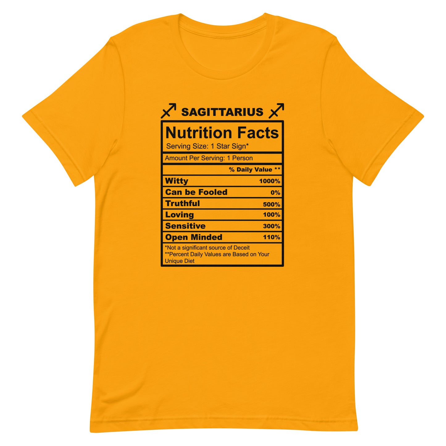 SAGITTARUIS - L-XL - Unisex T-Shirt (black letters)
