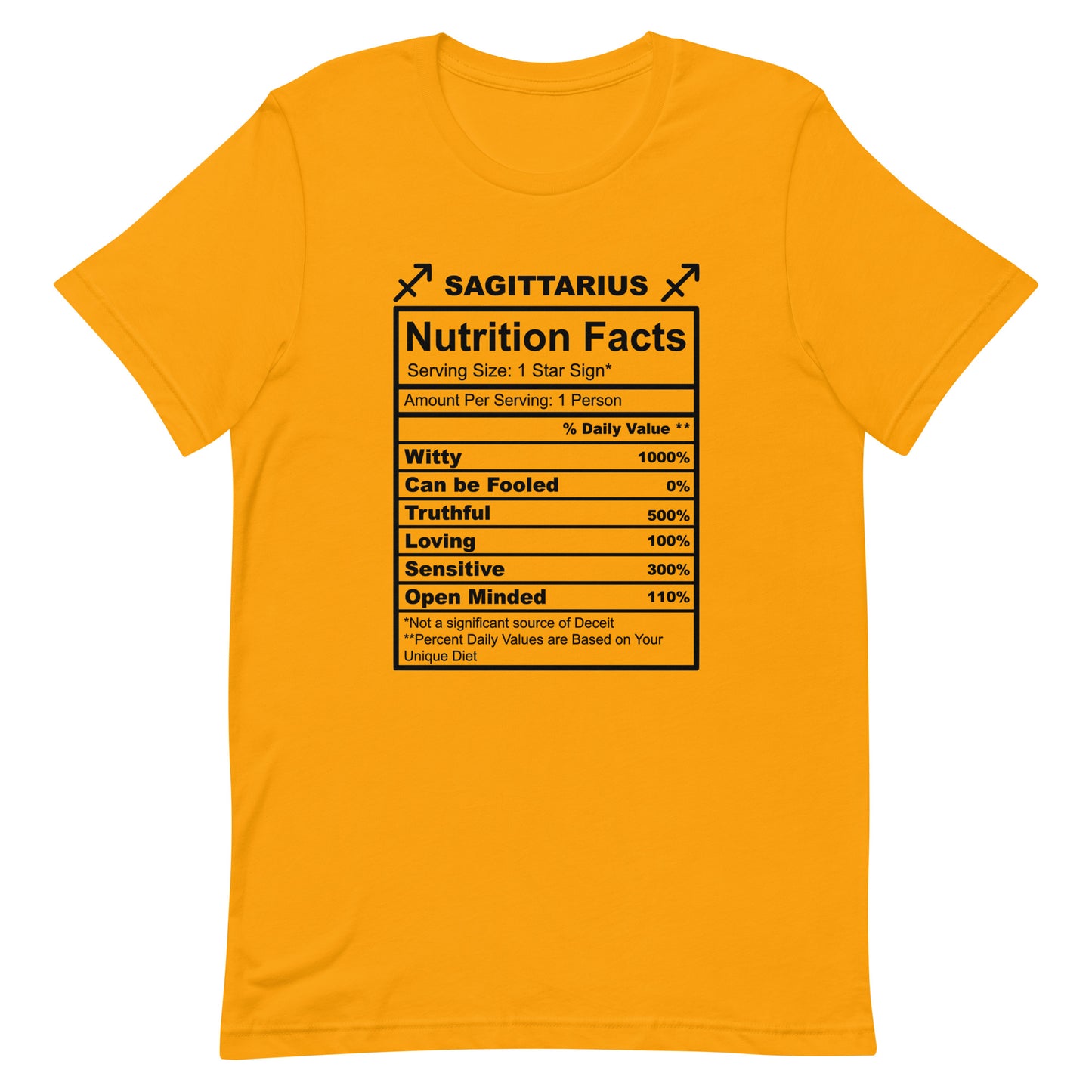 SAGITTARUIS -2XL-3XL - Unisex T-Shirt (black letters)