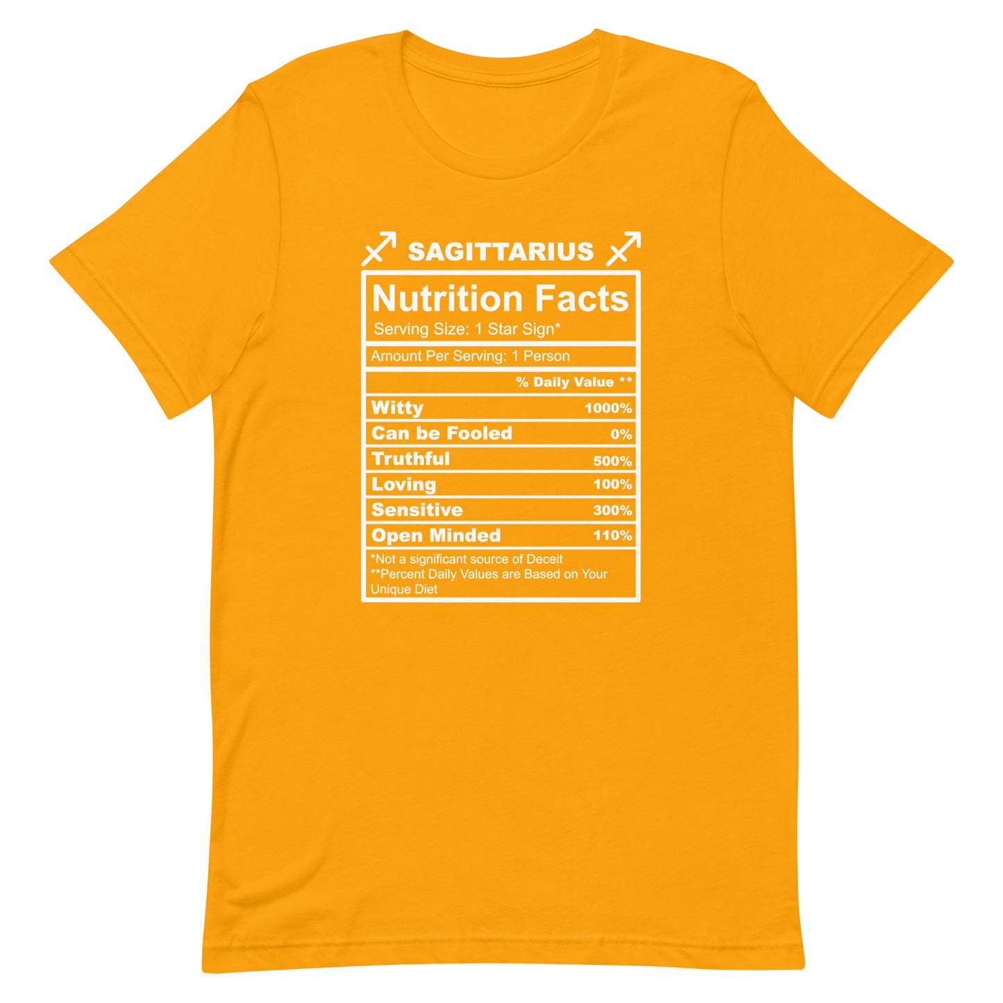 SAGITTARUIS -2XL-3XL - Unisex T-Shirt (white letters)