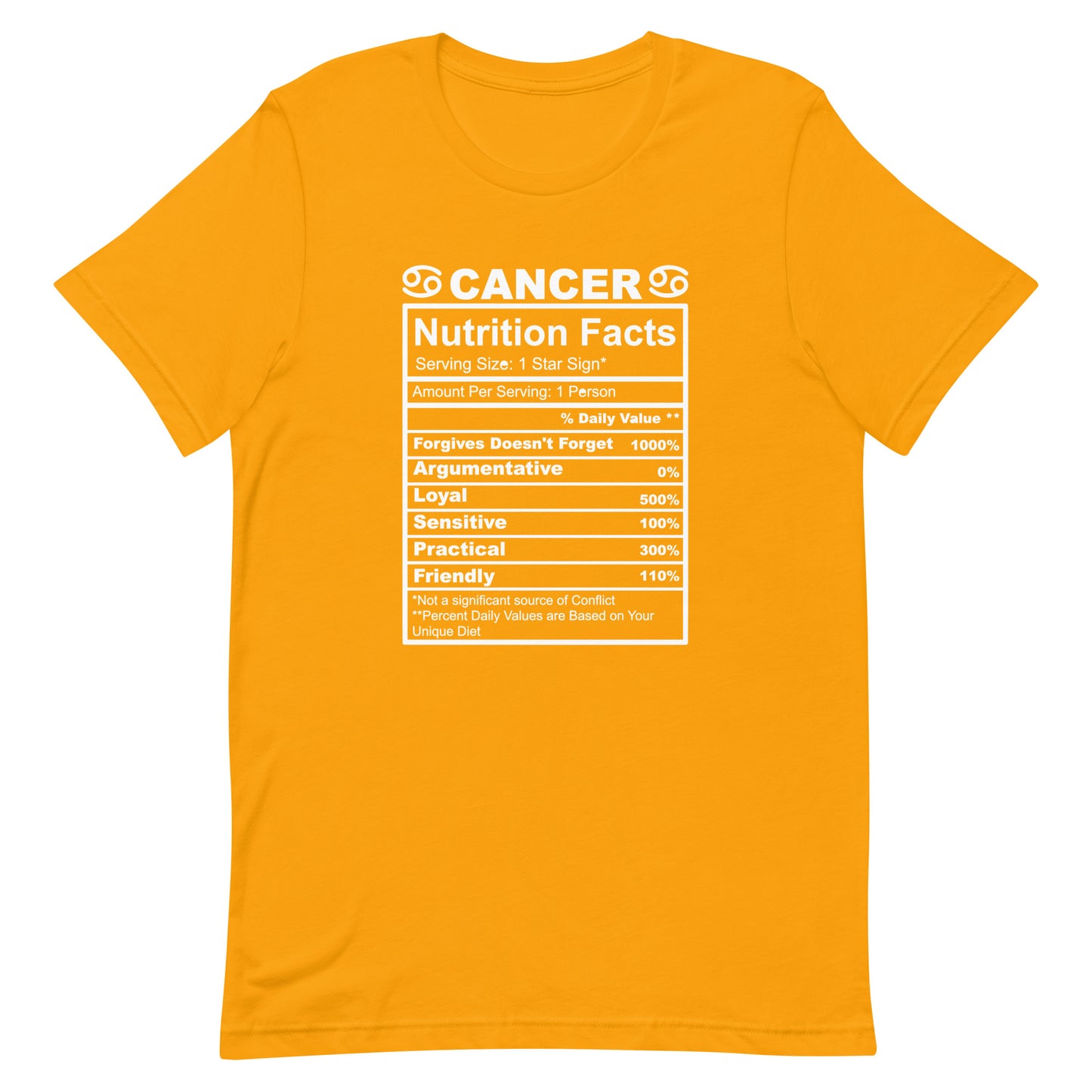 CANCER - 2XL-3XL - Unisex T-Shirt (white letters)