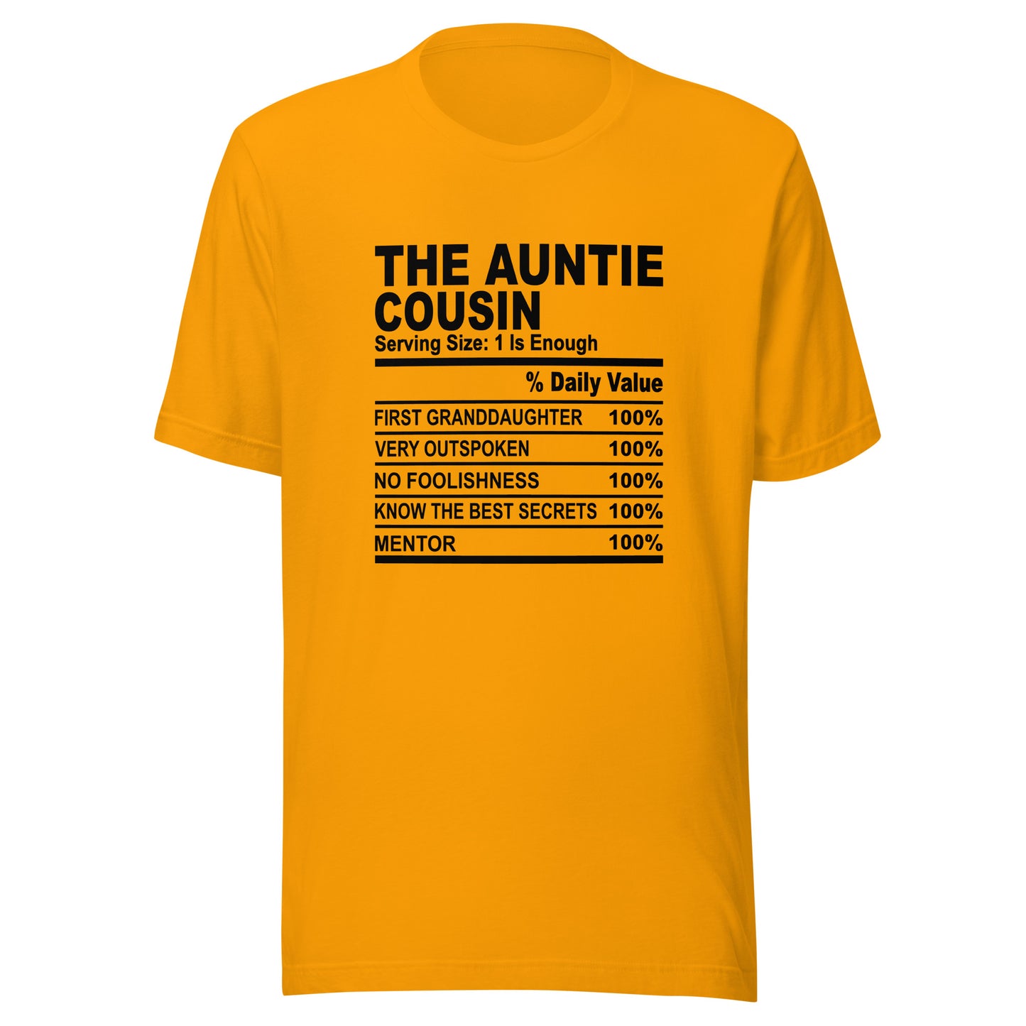 THE AUNTIE COUSIN - 4XL - Unisex T-Shirt (black print)