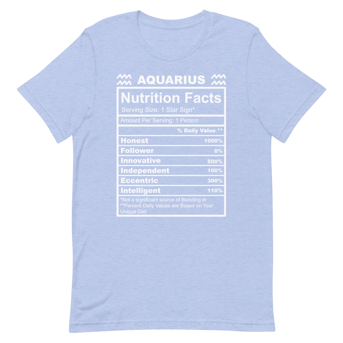 AQUARIUS - 2XL-3XL - Unisex T-Shirt (white letters)