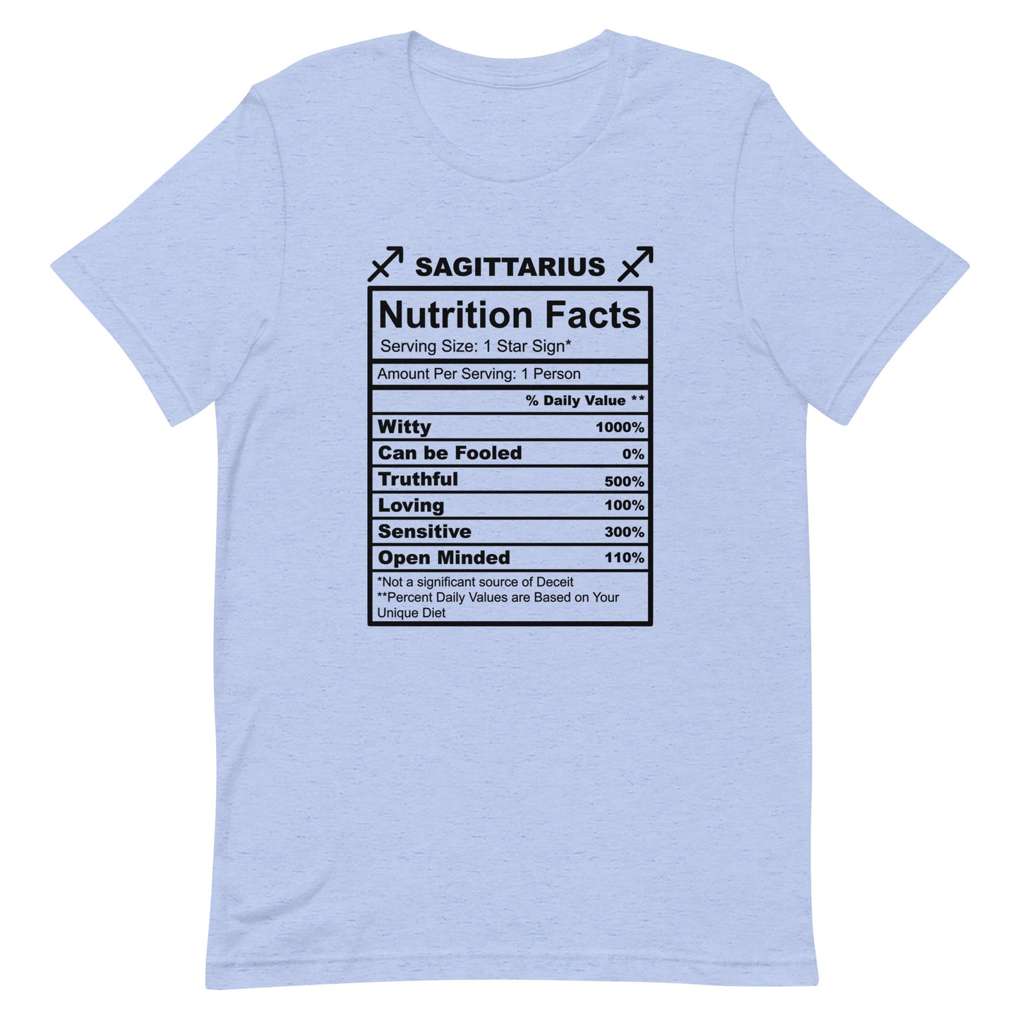 SAGITTARUIS -2XL-3XL - Unisex T-Shirt (black letters)