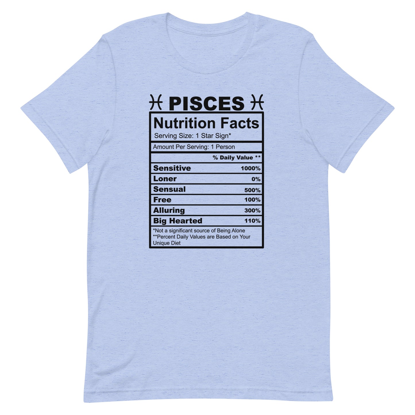 PISCES - S-M - Unisex T-Shirt (black letters)