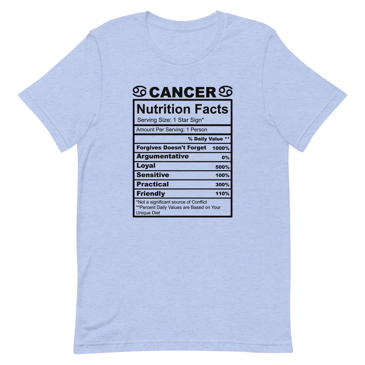CANCER - S-M - Unisex T-Shirt (black letters)