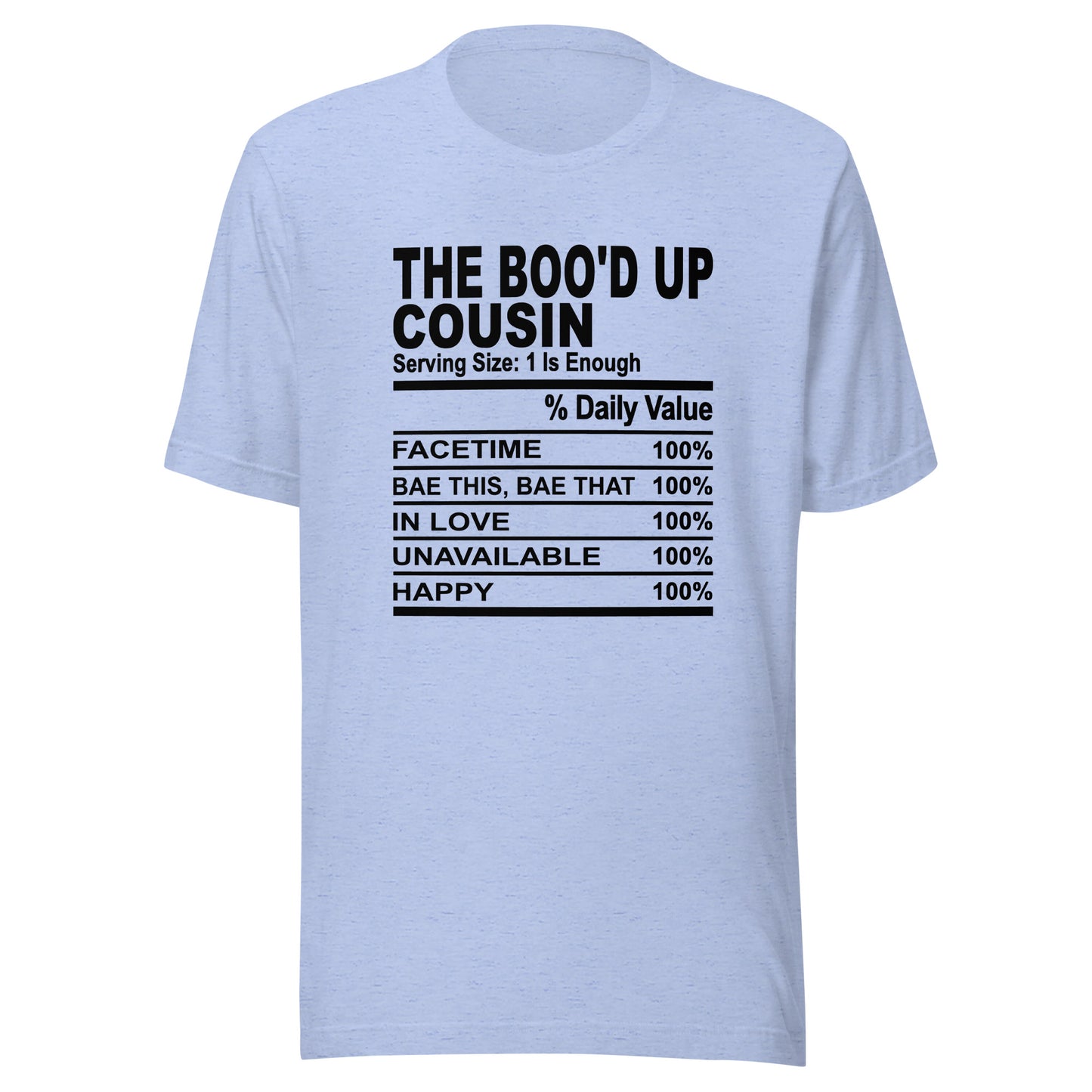 THE BOO'D UP COUSIN - 2XL-3XL - Unisex T-Shirt (black print)