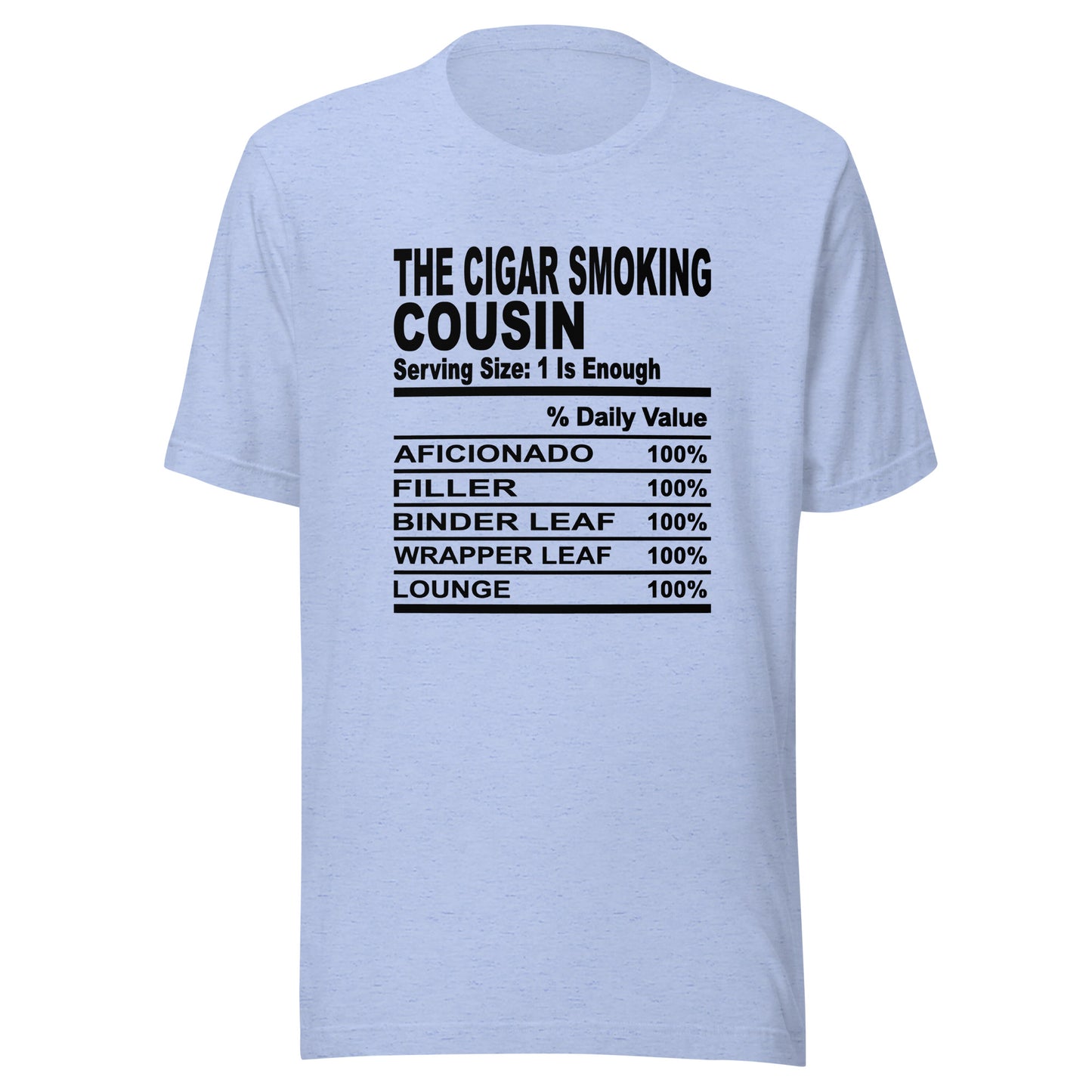 THE CIGAR SMOKING COUSIN - S-M - Unisex T-Shirt (black print)