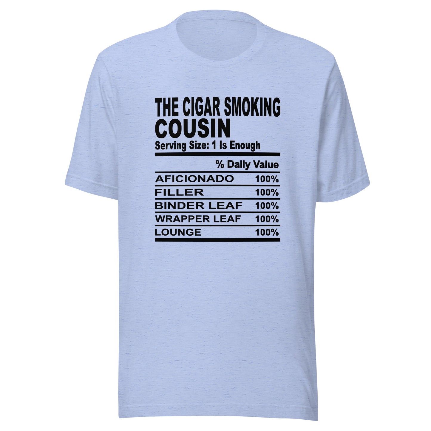 THE CIGAR SMOKING COUSIN - L-XL - Unisex T-Shirt (black print)