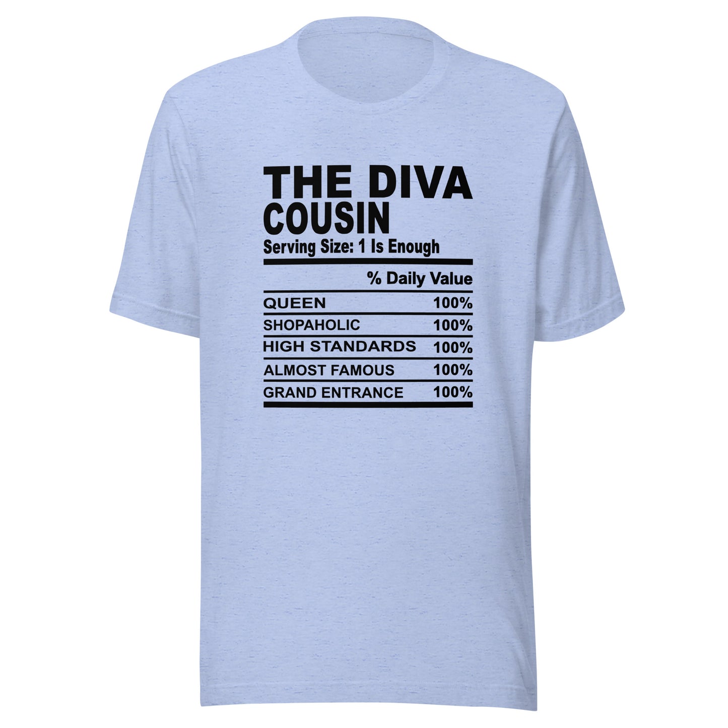 THE DIVA COUSIN - 4XL - Unisex T-Shirt (black print)