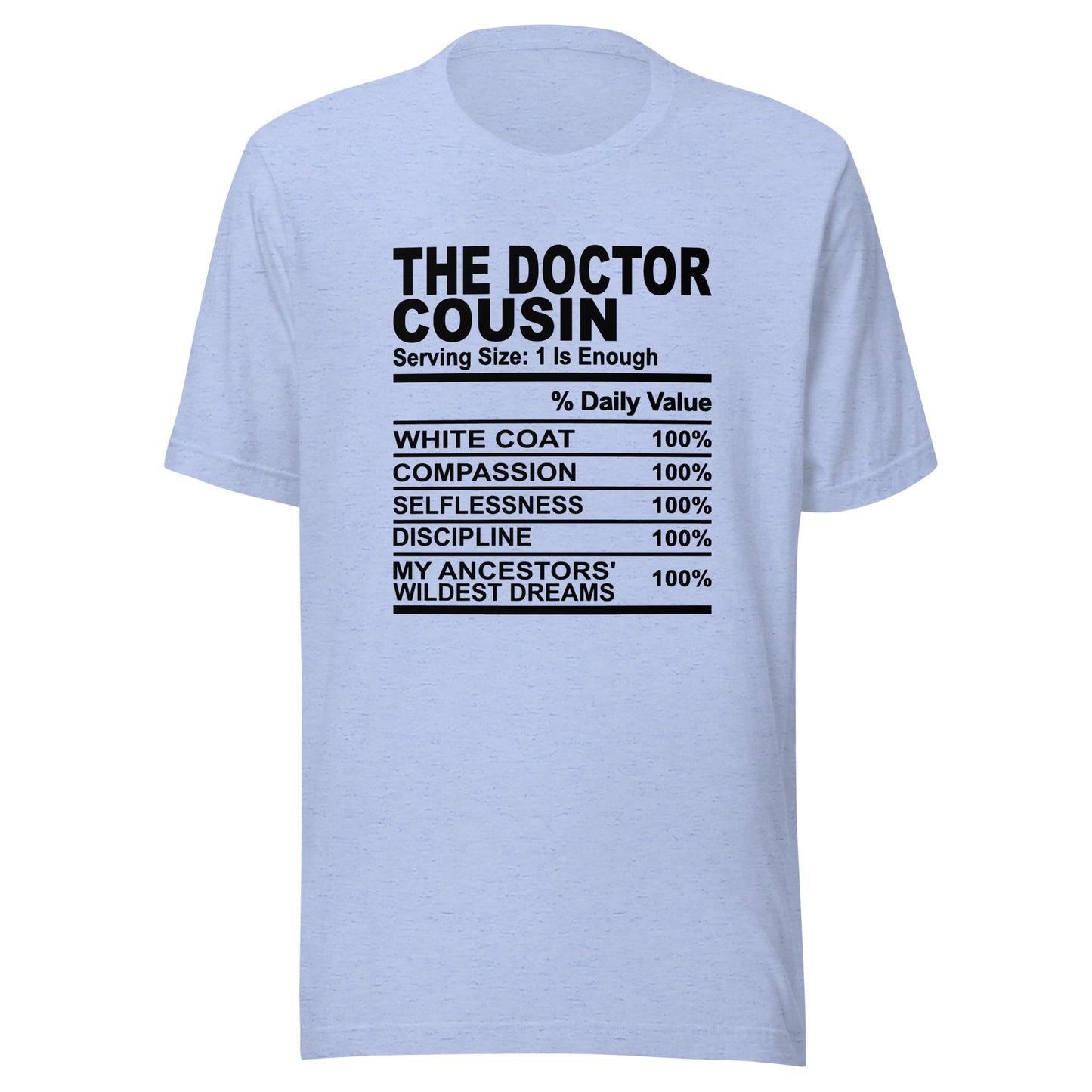 THE DOCTOR COUSIN - S-M - Unisex T-Shirt (black print)