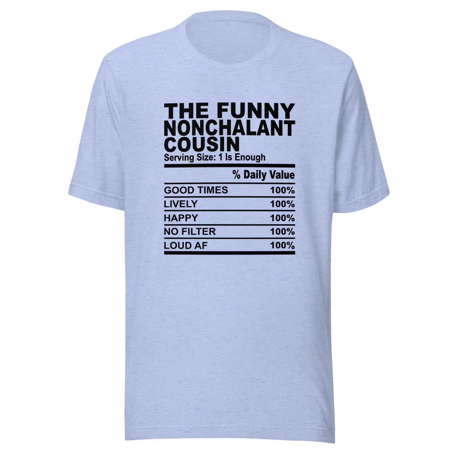 THE FUN NONCHALANT COUSIN - 4XL - Unisex T-Shirt (black print)