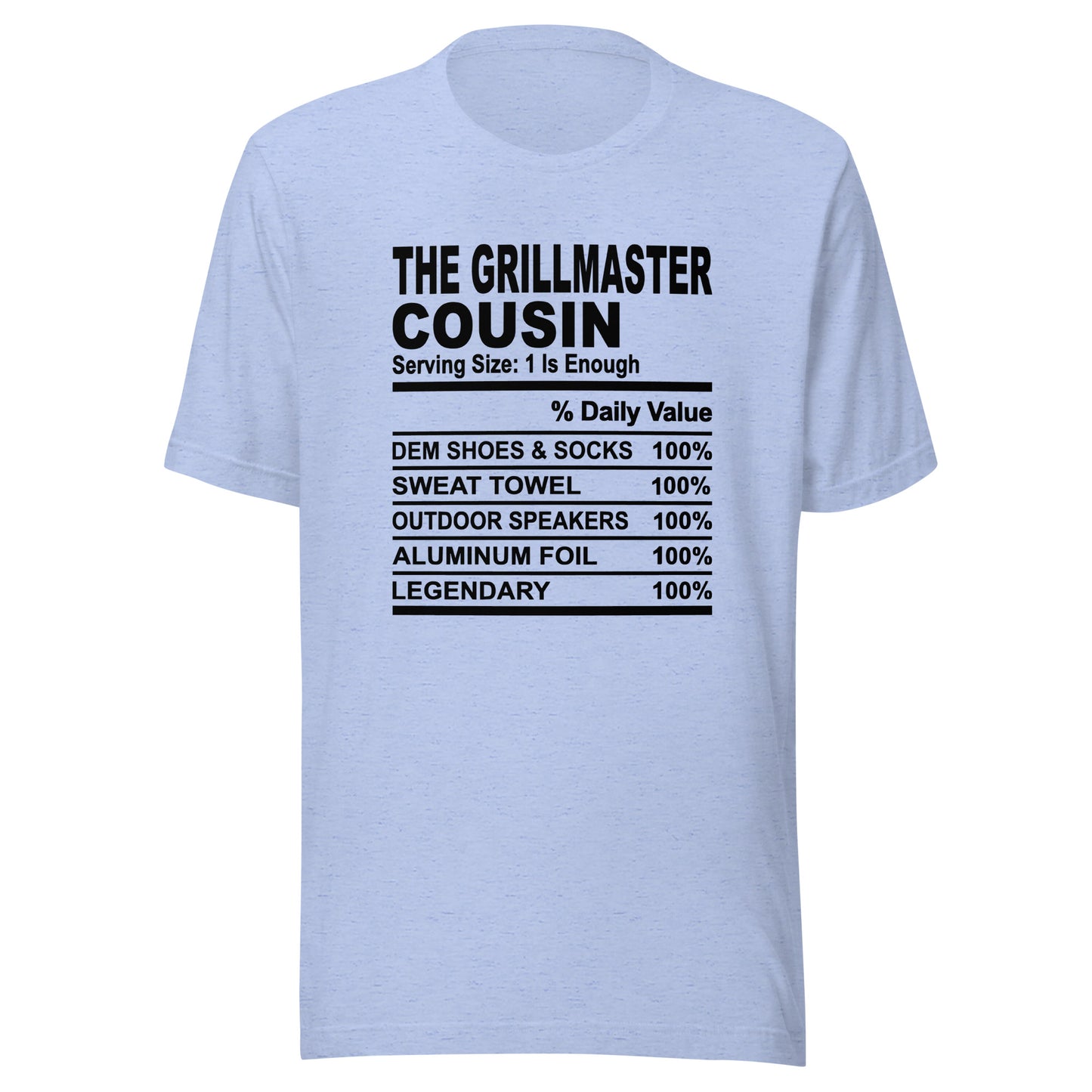 THE GRILLMASTER COUSIN - L-XL - Unisex T-Shirt (black print)