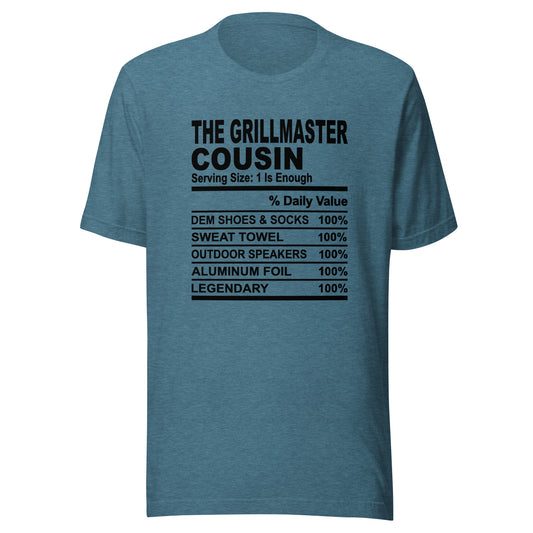 THE GRILLMASTER COUSIN - 2XL-3XL - Unisex T-Shirt (black print)