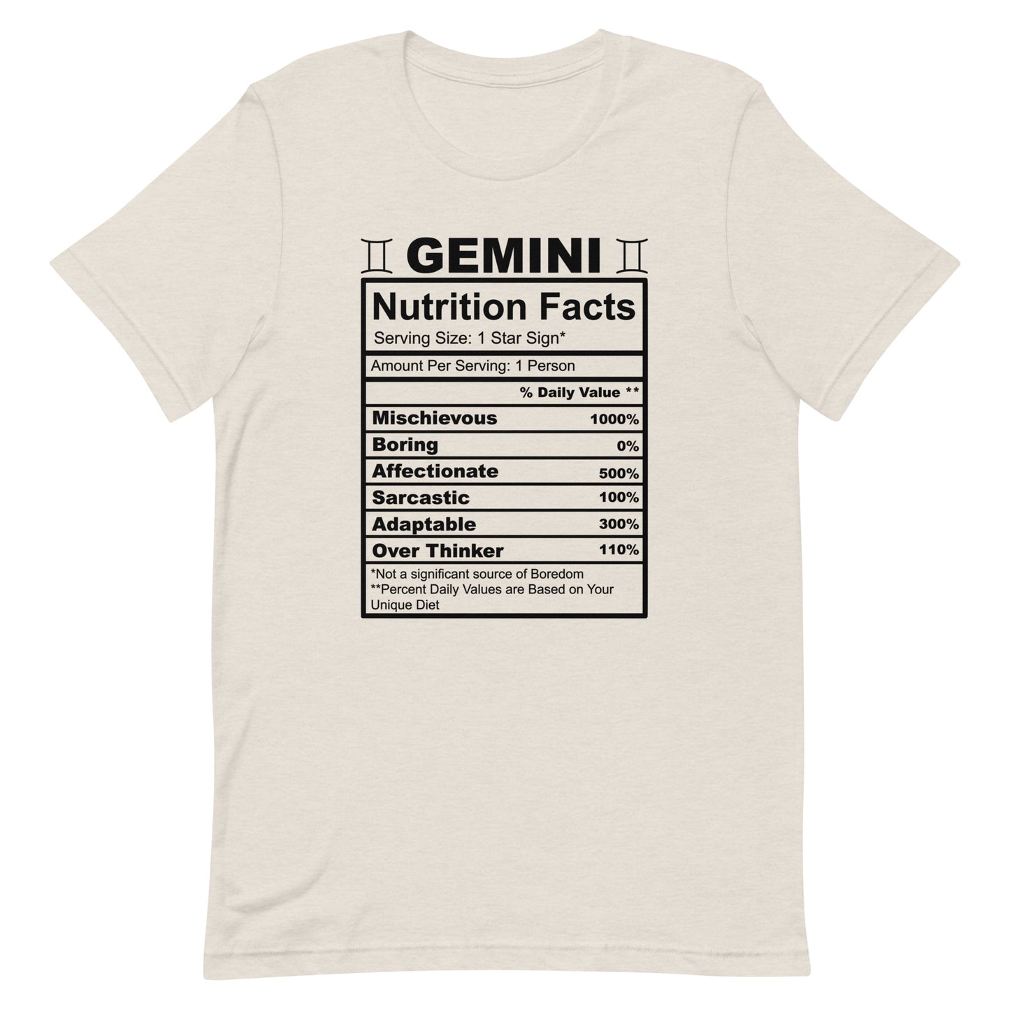 GEMINI - 2XL-3XL - Unisex T-Shirt (black letters)