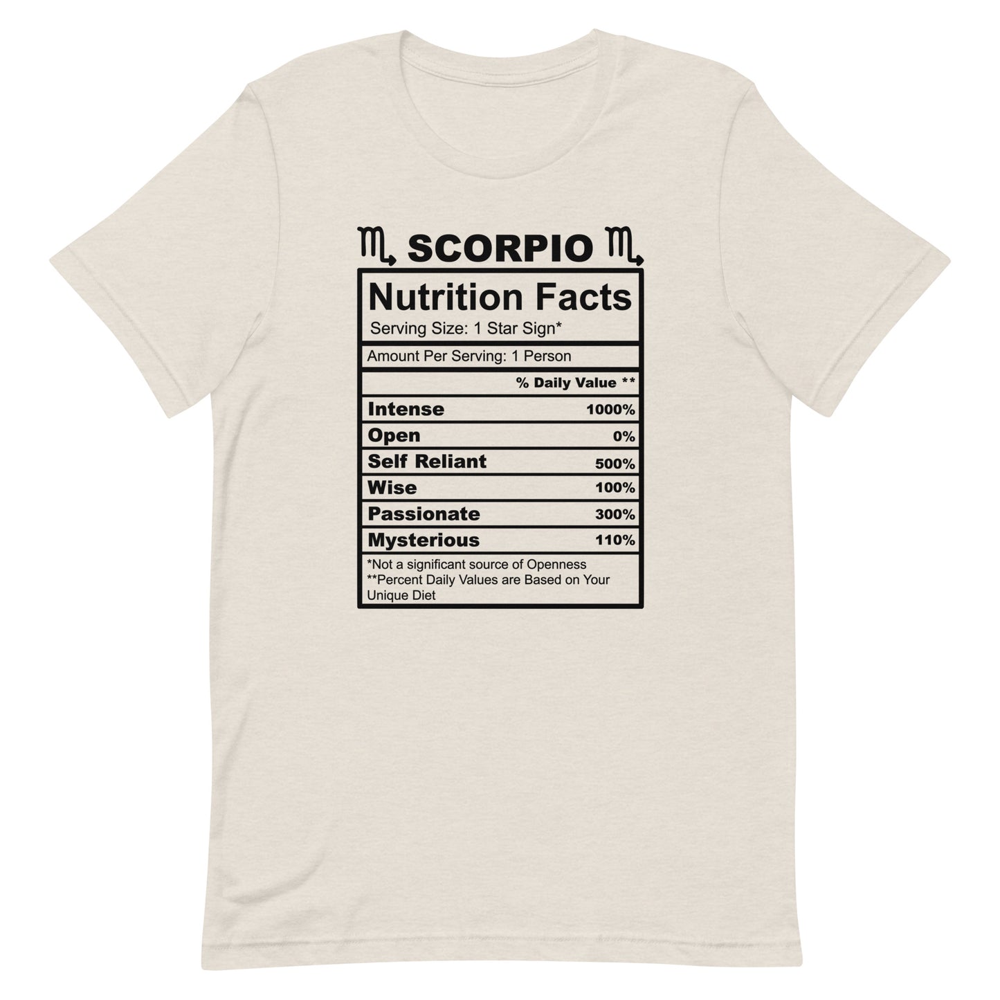 SCORPIO - S-M - Unisex T-Shirt (black letters)