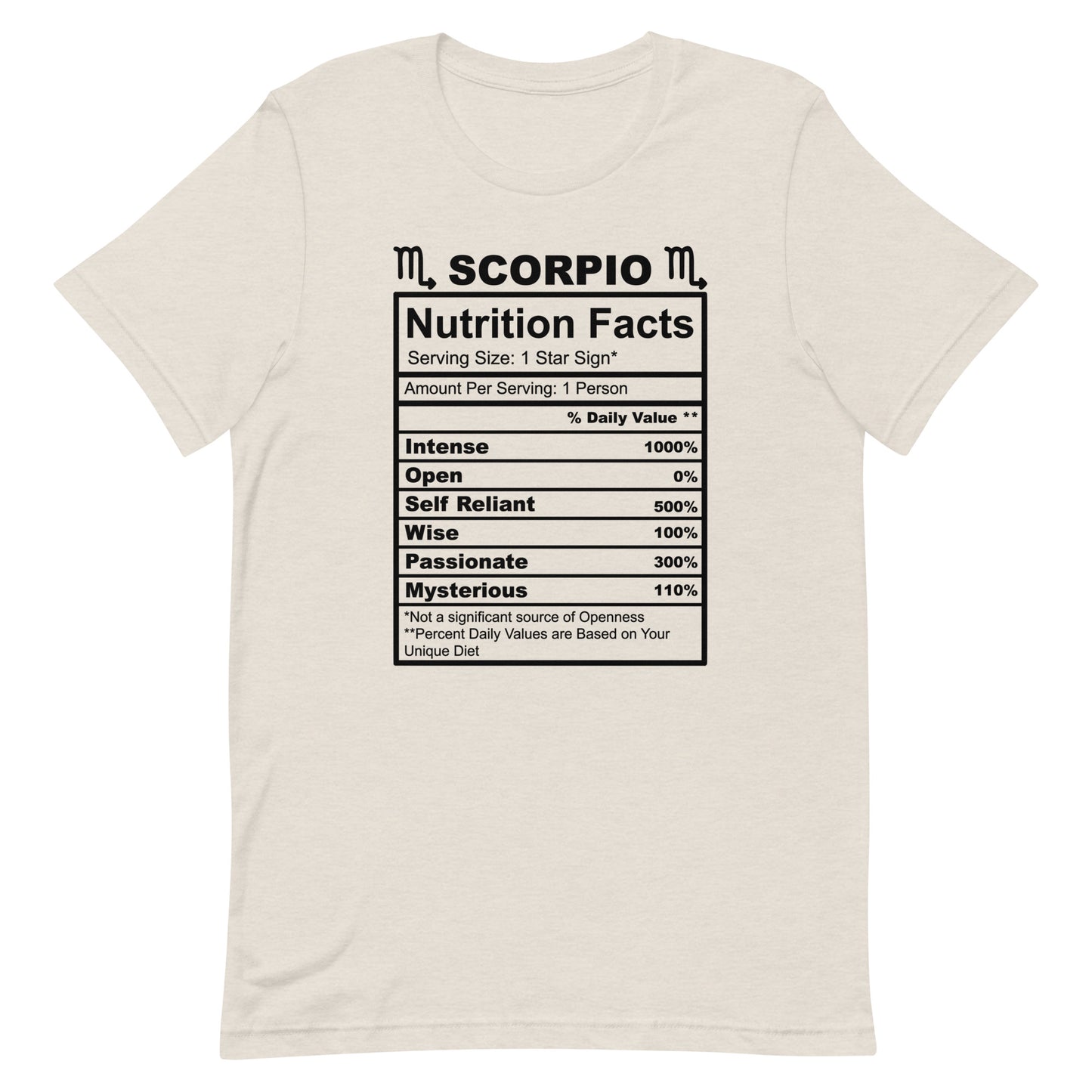 SCORPIO - L-XL - Unisex T-Shirt (black letters)
