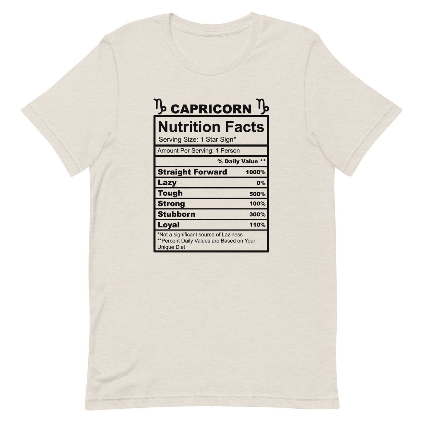 CAPRICORN - S-M - Unisex T-Shirt (black letters)