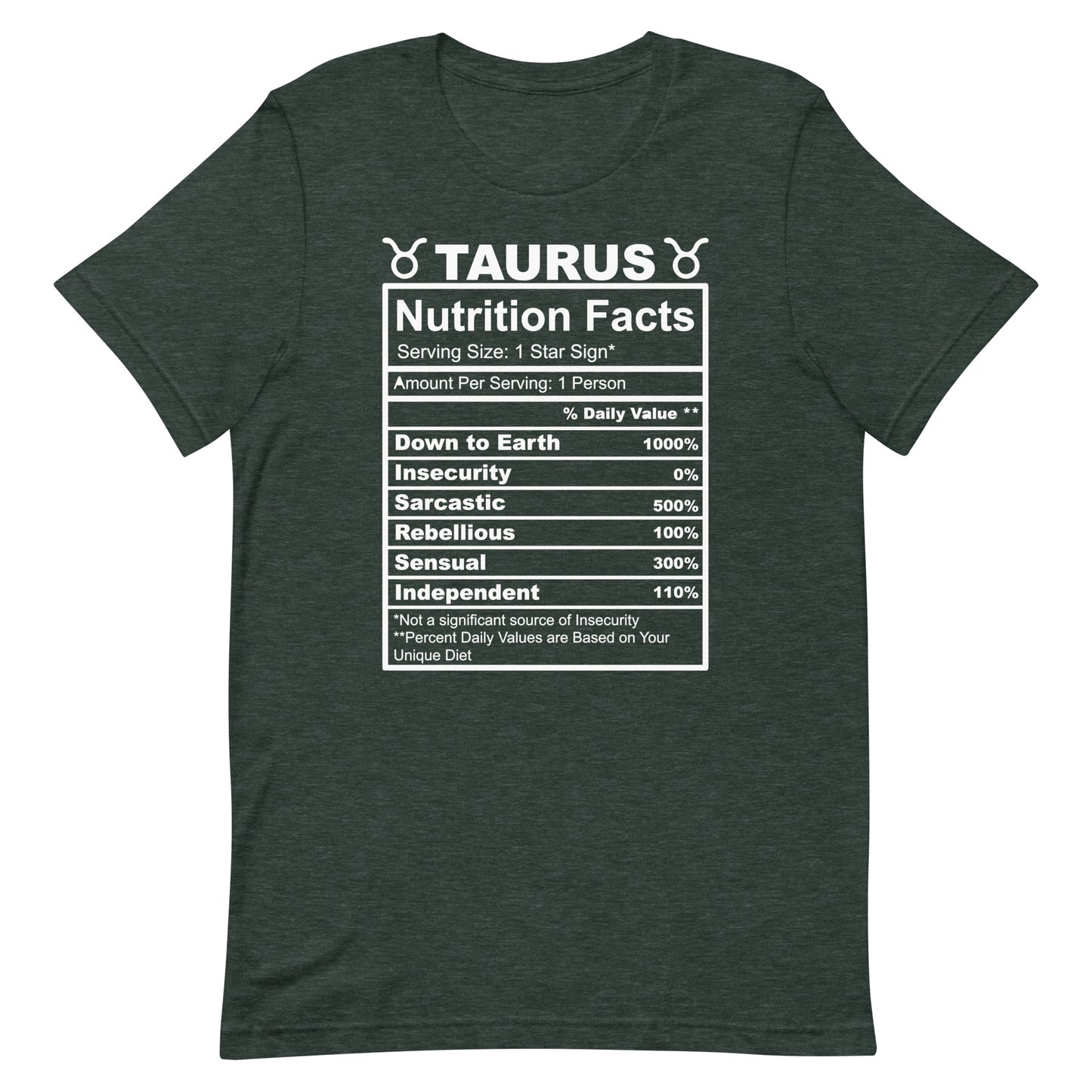 TAURUS - 4XL-5XL - Unisex T-Shirt (white letters)