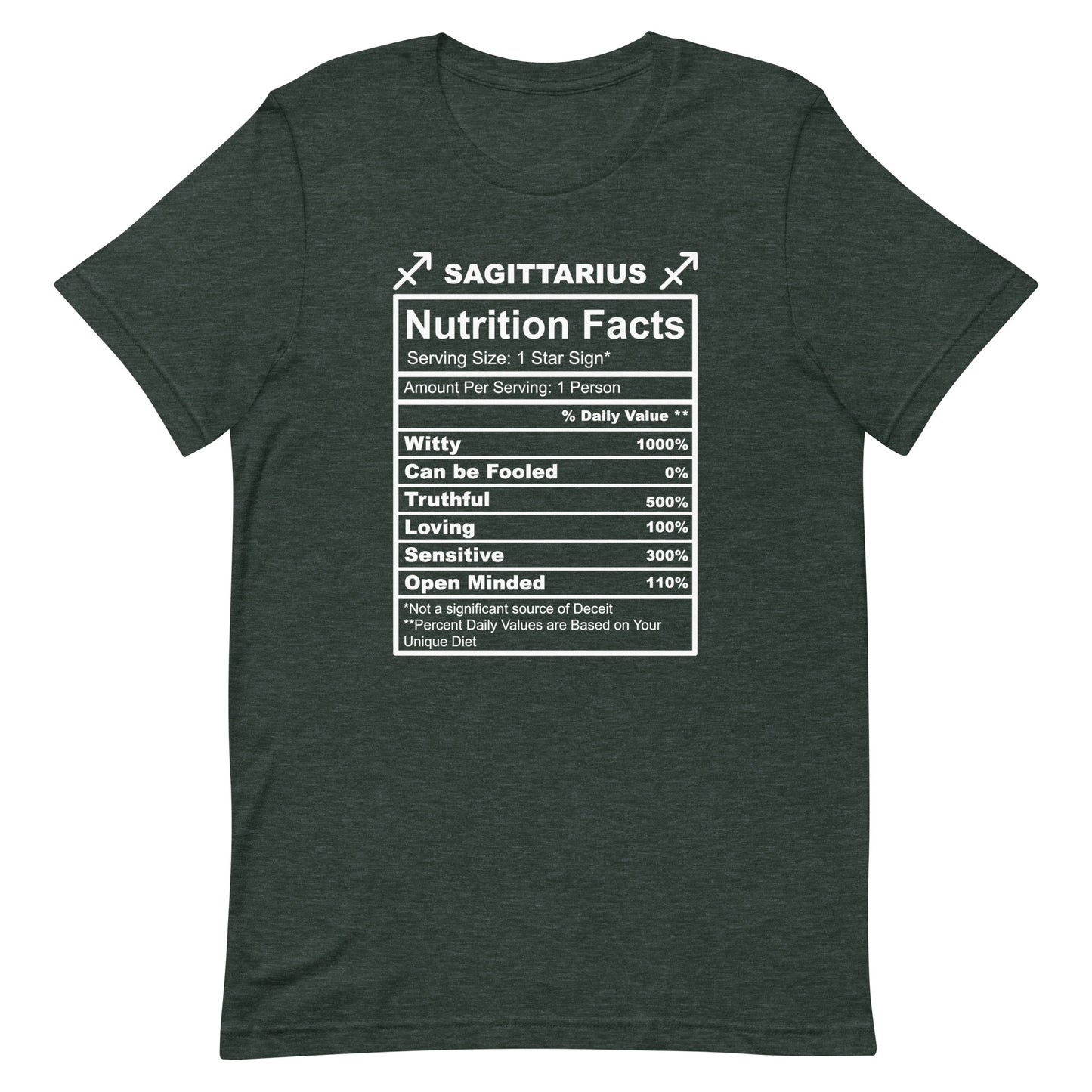 SAGITTARUIS -2XL-3XL - Unisex T-Shirt (white letters)